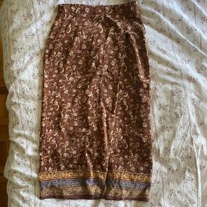 100% silk vintage jennifer moore wrap skirt
